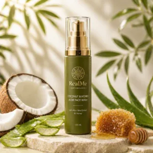 Real Me Coconut & Honey Aloe Face Wash - 120 mL airless pump