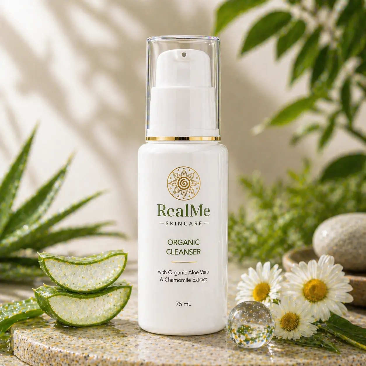 Organic Cleanser – 75 mL white Mezzo pump